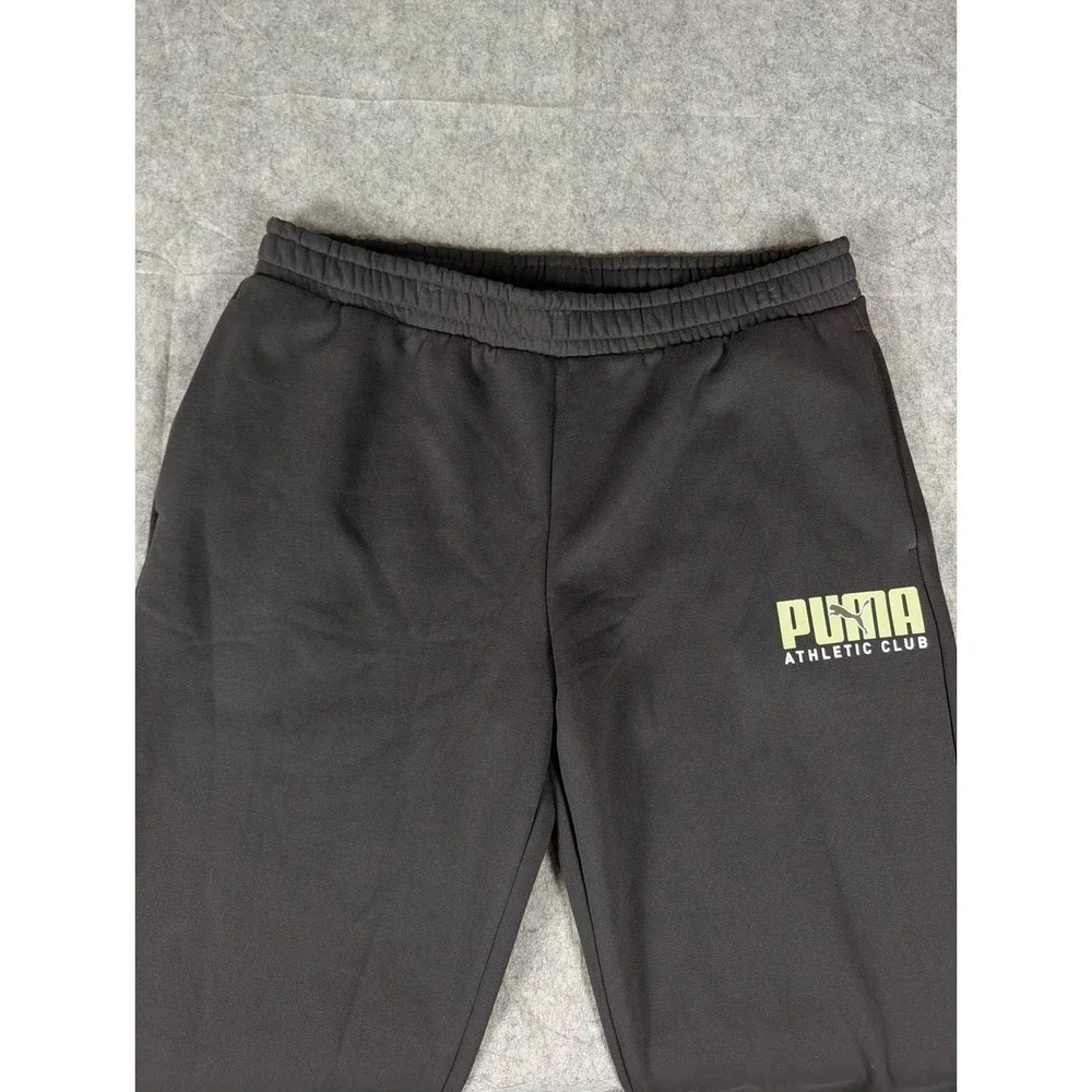 Puma Athletic Club Mens Black Jogger Sweatpants Fleece Lined NWT XXL